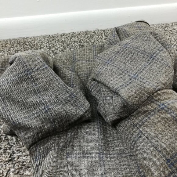 Ted Baker London Sport Coat Flannel Wool Sharkskin Windowpane Plaid Blue 40S - Picture 10 of 15